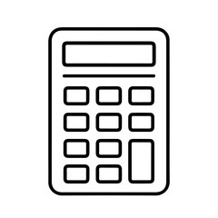 calculator line logo vector icon on a white background
Vector line logo icon