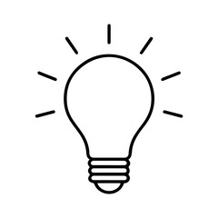 bulb line logo vector icon on a white background
Vector line logo icon