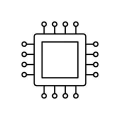 chip line logo vector icon on a white background
Vector line logo icon