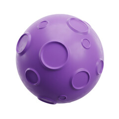 Fototapeta premium Vibrant purple sphere with raised circular patterns on surface