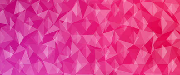 Pink polygonal illustration, which consist of triangles. Geometric background in Origami style with gradient. Triangular design for your business.