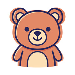 Obraz premium Adorable Cartoon Bear Illustration
