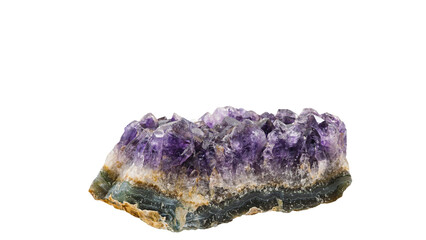 アメジストクラスターの結晶 マクロ撮影 背景透過