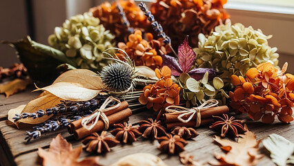 christmas decoration on the table