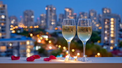 Cute Happy New Year Greeting Card with Adorable Characters and Festive Elements