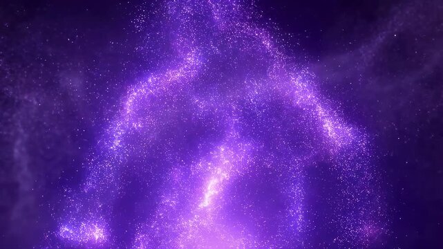 Ethereal purple cosmic background with shimmering stars and swirling galaxies. Perfect for sci-fi themes, space exploration, and mystical visuals