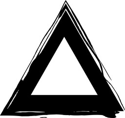 Triangle brush frames. Design elements for decorations