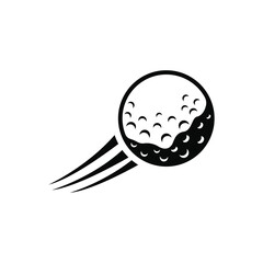 golf ball icon flying vector design template