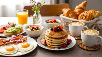 breakfast on the table