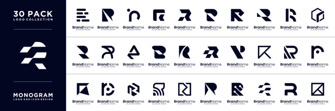 Letter R logo design collection