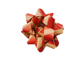 Red and brown ribbons for gift wrapping, perfect for various occasions, PNG transparent.