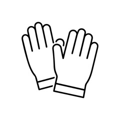 gloves line logo vector icon on a white background
Vector line logo icon