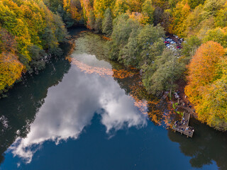 Autumn scenery in Yedig&ouml;ller, reflections and the waltz of colors in nature