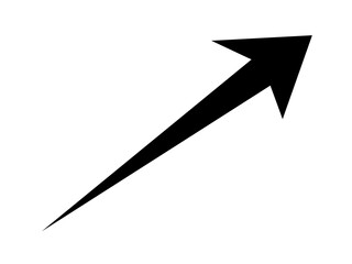 Black sharp upward arrow