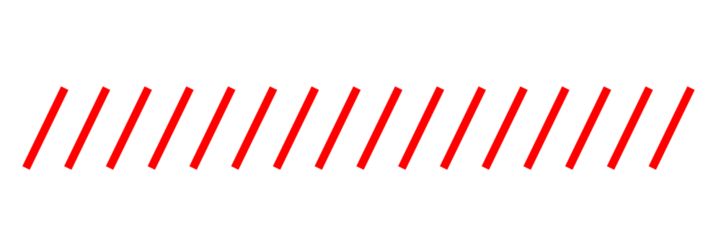 Red diagonal slash line pattern for warning highlight divider and modern graphic design use