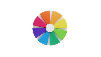 Color wheel isolated on transparent background