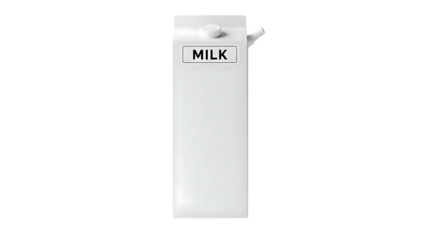 White milk carton on checkered background