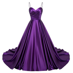 Purple Evening Gown with Sweetheart Neckline