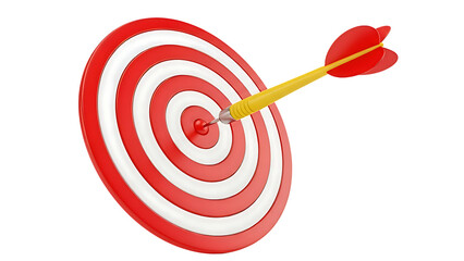 Red Dart Target with Arrow