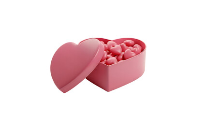 Pink Heart-Shaped Box with Hearts