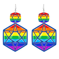 Rainbow Geometric Earrings
