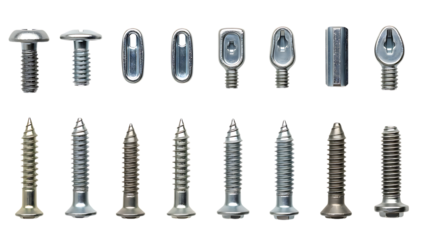Collection of various screws and bolts