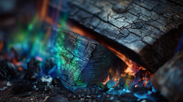 burning wood and glowing embers, charcoal fire macro close up, colorful fire embers texture
- Powered by Adobe