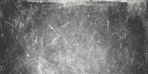 A heavily scratched and distressed black and white texture provides a grunge aesthetic with significant wear and tear