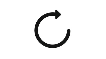 Grey circular arrow icon isolated on transparent background