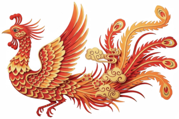 Phoenix png Firebird cutout Mythical Bird png Immortal Bird cutout Rebirth Symbol png Renewal Creature cutout Legendary Phoenix png Auspicious Bird