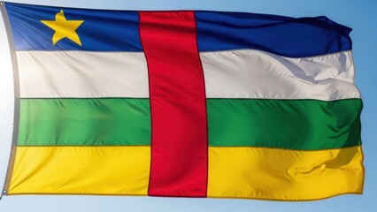 Obraz premium Central African Republic Flag with Bold Colors