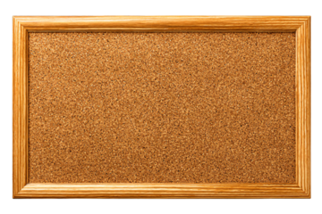 Blank Cork Bulletin Board with Wooden Frame