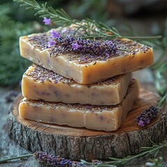Soap with lavender extract
