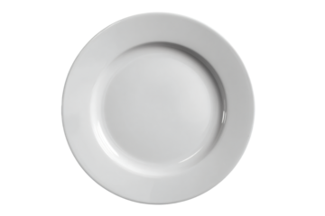 Empty White Plate on White Background