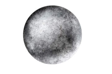 Abstract Textured Grey Plate on White Background