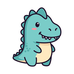 Cute Cartoon Dinosaur Illustration