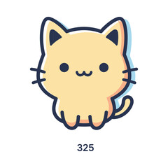 Adorable Cartoon Cat Illustration