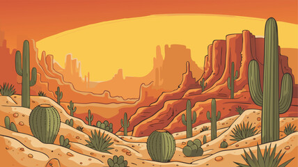 vector illustration of cactus