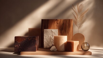 ESG Environmental Responsibility Concept with Sustainable Materials and Luxury Minimal Branding Mood