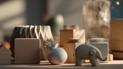 Premium ESG Environmental Responsibility Image with Eco Materials and Clean Materials in Luxury Minimal Style