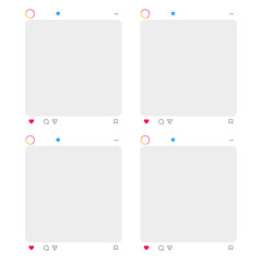 Set of Social Media Post Mockup Templates Design.