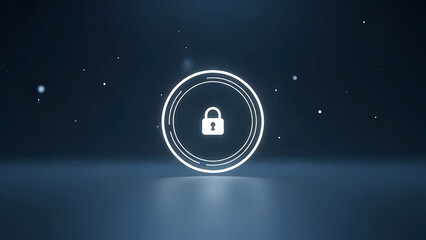 Digital Lock Cyber Security Data Protection and Privacy Technology Concept