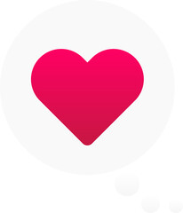 Like Social Media Heart Comment Bubble. 