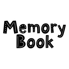 Memory book lettering for baby keepsake album cover