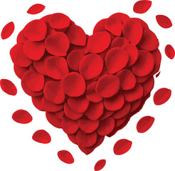 Rose Petal Heart Mosaic