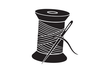 Simple drawing of a spool of thread vector art