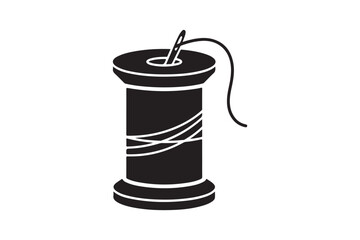 spool of thread sewing simple design vector