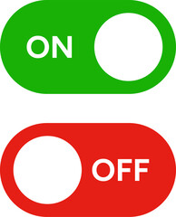 On Off Switch Icons for Modern UI Design.
