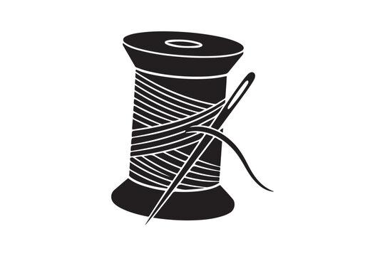 Simple drawing of a spool of thread vector art
