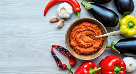 Seasonal Ajvar Creation, Roasted Red Peppers and Eggplant Spread, a Serbian Delicacy